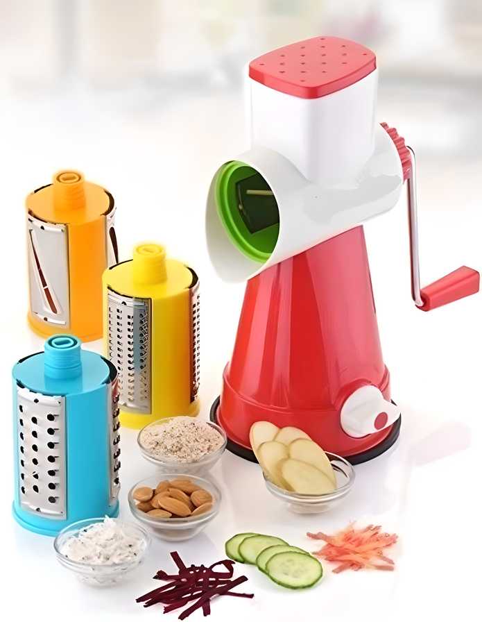 4 in 1 Rotary Drum Vegetable Grater & Slicer kichen use